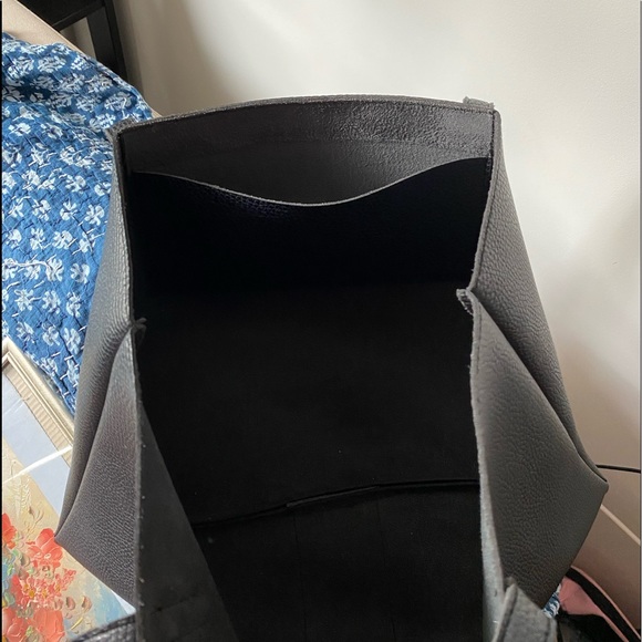 Vince Camuto Vegan Leather Tote - Black and Grey - Picture 6 of 13